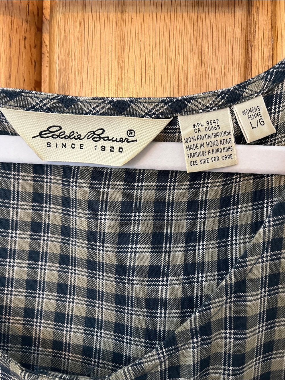 Eddie Bauer Checkered Maxi Penifore in Green and light Green! - Picture 2 of 8